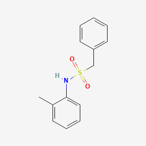 molecular formula C14H15NO2S B5561645 N-(2-methylphenyl)-1-phenylmethanesulfonamide 
