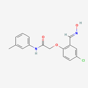 molecular formula C16H15ClN2O3 B5561676 2-{4-chloro-2-[(hydroxyimino)methyl]phenoxy}-N-(3-methylphenyl)acetamide 