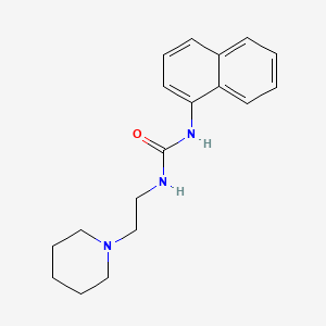 molecular formula C18H23N3O B5561698 N-1-naphthyl-N'-[2-(1-piperidinyl)ethyl]urea 