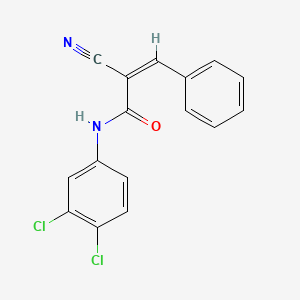 molecular formula C16H10Cl2N2O B5561714 2-cyano-N-(3,4-dichlorophenyl)-3-phenylacrylamide 