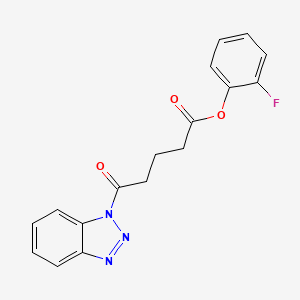 molecular formula C17H14FN3O3 B5561723 2-氟苯基 5-(1H-1,2,3-苯并三唑-1-基)-5-氧代戊酸酯 