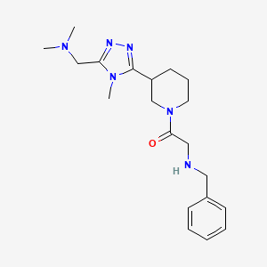 molecular formula C20H30N6O B5561750 N-benzyl-2-(3-{5-[(dimethylamino)methyl]-4-methyl-4H-1,2,4-triazol-3-yl}-1-piperidinyl)-2-oxoethanamine dihydrochloride 