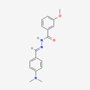 molecular formula C17H19N3O2 B5561758 N'-[4-(二甲氨基)亚苄基]-3-甲氧基苯甲酰肼 