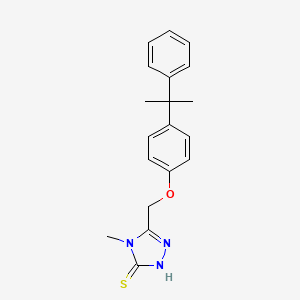 molecular formula C19H21N3OS B5561771 4-methyl-5-{[4-(1-methyl-1-phenylethyl)phenoxy]methyl}-4H-1,2,4-triazole-3-thiol 