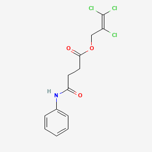 molecular formula C13H12Cl3NO3 B5561790 2,3,3-三氯-2-丙烯-1-基 4-苯胺基-4-氧代丁酸酯 