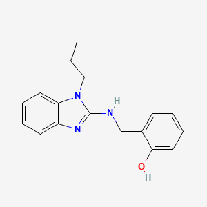 molecular formula C17H19N3O B5561804 2-{[(1-丙基-1H-苯并咪唑-2-基)氨基]甲基}苯酚 