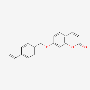 molecular formula C18H14O3 B5561836 7-[(4-vinylbenzyl)oxy]-2H-chromen-2-one 
