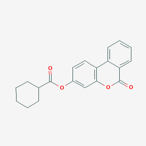 molecular formula C20H18O4 B5561846 6-氧代-6H-苯并[c]色烯-3-基环己烷羧酸酯 