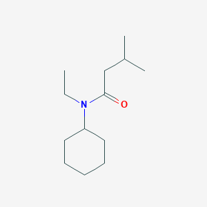 molecular formula C13H25NO B5561881 N-cyclohexyl-N-ethyl-3-methylbutanamide 