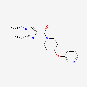 molecular formula C19H20N4O2 B5561892 6-methyl-2-{[4-(3-pyridinyloxy)-1-piperidinyl]carbonyl}imidazo[1,2-a]pyridine 