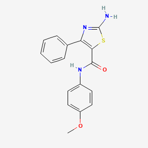 molecular formula C17H15N3O2S B5561933 2-氨基-N-(4-甲氧基苯基)-4-苯基-1,3-噻唑-5-甲酰胺 