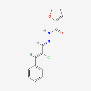 molecular formula C14H11ClN2O2 B5561940 N'-(2-氯-3-苯基-2-丙烯-1-亚甲基)-2-呋喃酰肼 