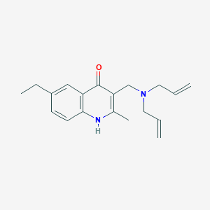 molecular formula C19H24N2O B5561963 3-[(diallylamino)methyl]-6-ethyl-2-methyl-4-quinolinol 