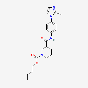 molecular formula C21H28N4O3 B5562005 butyl 3-({[4-(2-methyl-1H-imidazol-1-yl)phenyl]amino}carbonyl)piperidine-1-carboxylate 