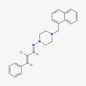 molecular formula C24H24ClN3 B5562012 N-(2-氯-3-苯基-2-丙烯-1-亚烯基)-4-(1-萘甲基)-1-哌嗪胺 