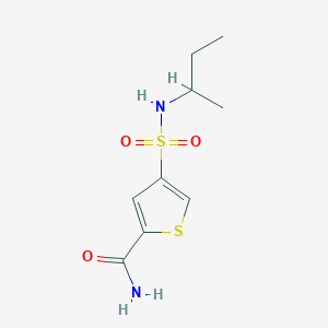 molecular formula C9H14N2O3S2 B5562022 4-[(sec-butylamino)sulfonyl]-2-thiophenecarboxamide 