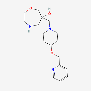 molecular formula C17H27N3O3 B5562062 6-{[4-(2-pyridinylmethoxy)-1-piperidinyl]methyl}-1,4-oxazepan-6-ol dihydrochloride 