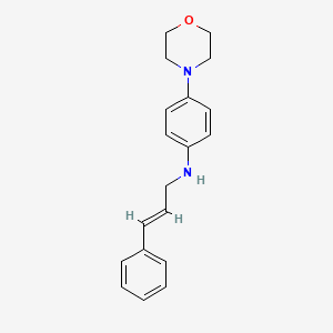 molecular formula C19H22N2O B5562066 4-(4-morpholinyl)-N-(3-phenyl-2-propen-1-yl)aniline 