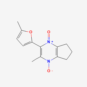 molecular formula C13H14N2O3 B5562098 2-methyl-3-(5-methyl-2-furyl)-6,7-dihydro-5H-cyclopenta[b]pyrazine 1,4-dioxide 