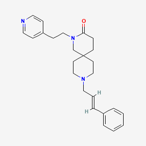 molecular formula C25H31N3O B5562114 9-[(2E)-3-苯基丙-2-烯-1-基]-2-(2-吡啶-4-乙基)-2,9-二氮杂螺[5.5]十一烷-3-酮 