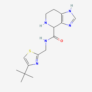molecular formula C15H21N5OS B5562149 N-[(4-tert-butyl-1,3-thiazol-2-yl)methyl]-4,5,6,7-tetrahydro-1H-imidazo[4,5-c]pyridine-4-carboxamide dihydrochloride 