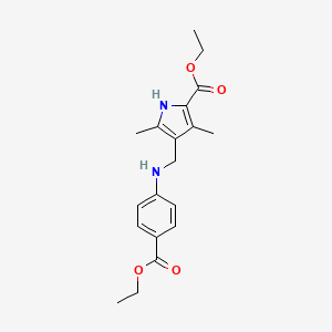 ethyl 4-({[4-(ethoxycarbonyl)phenyl]amino}methyl)-3,5-dimethyl-1H-pyrrole-2-carboxylate