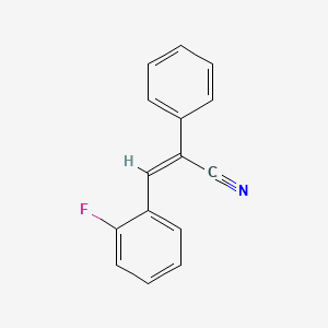 molecular formula C15H10FN B5562228 3-(2-氟苯基)-2-苯基丙烯腈 