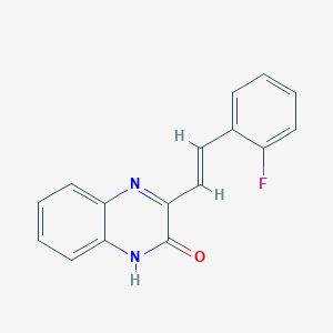 molecular formula C16H11FN2O B5562260 3-[2-(2-fluorophenyl)vinyl]-2(1H)-quinoxalinone 