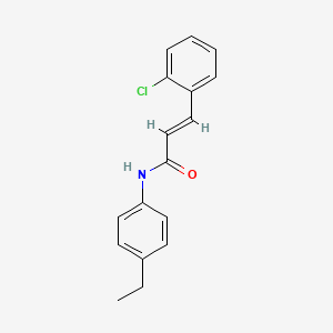 molecular formula C17H16ClNO B5562263 3-(2-氯苯基)-N-(4-乙基苯基)丙烯酰胺 