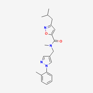molecular formula C20H24N4O2 B5562285 3-异丁基-N-甲基-N-{[1-(2-甲基苯基)-1H-吡唑-4-基]甲基}-5-异恶唑甲酰胺 