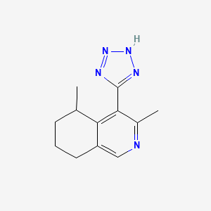 molecular formula C12H15N5 B5562292 3,5-二甲基-4-(2H-四唑-5-基)-5,6,7,8-四氢异喹啉 