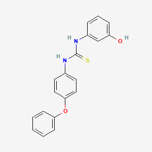molecular formula C19H16N2O2S B5562344 N-(3-hydroxyphenyl)-N'-(4-phenoxyphenyl)thiourea 