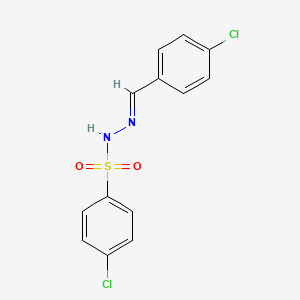 molecular formula C13H10Cl2N2O2S B5562357 4-chloro-N'-(4-chlorobenzylidene)benzenesulfonohydrazide 