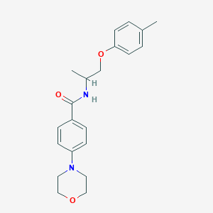 molecular formula C21H26N2O3 B5562393 N-[1-methyl-2-(4-methylphenoxy)ethyl]-4-(4-morpholinyl)benzamide 