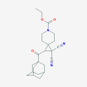 ethyl 2-(1-adamantylcarbonyl)-1,1-dicyano-6-azaspiro[2.5]octane-6-carboxylate