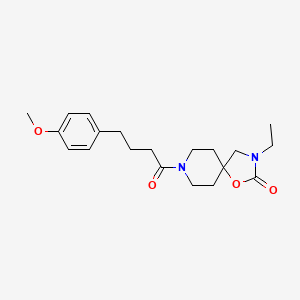 3-ethyl-8-[4-(4-methoxyphenyl)butanoyl]-1-oxa-3,8-diazaspiro[4.5]decan-2-one