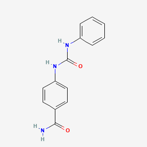 molecular formula C14H13N3O2 B5562416 4-[(anilinocarbonyl)amino]benzamide 