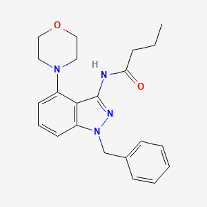 molecular formula C22H26N4O2 B5562423 N-(1-benzyl-4-morpholin-4-yl-1H-indazol-3-yl)butanamide 