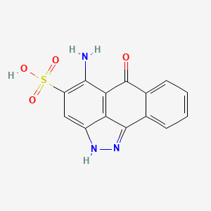 molecular formula C14H9N3O4S B5562435 5-氨基-6-氧代-2,6-二氢二苯并[cd,g]吲唑-4-磺酸 