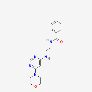 molecular formula C21H29N5O2 B5562443 4-tert-butyl-N-(2-{[6-(4-morpholinyl)-4-pyrimidinyl]amino}ethyl)benzamide 