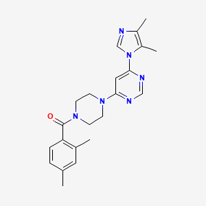 molecular formula C22H26N6O B5562457 4-[4-(2,4-二甲基苯甲酰)-1-哌嗪基]-6-(4,5-二甲基-1H-咪唑-1-基)嘧啶 