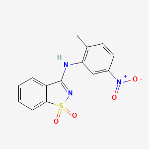 molecular formula C14H11N3O4S B5562460 N-(2-methyl-5-nitrophenyl)-1,2-benzisothiazol-3-amine 1,1-dioxide 