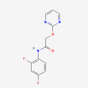 molecular formula C12H9F2N3O2 B5562470 N-(2,4-difluorophenyl)-2-(2-pyrimidinyloxy)acetamide 