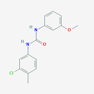 molecular formula C15H15ClN2O2 B5562483 N-(3-氯-4-甲基苯基)-N'-(3-甲氧基苯基)脲 