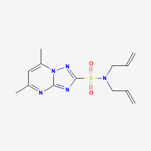 molecular formula C13H17N5O2S B5562505 N,N-diallyl-5,7-dimethyl[1,2,4]triazolo[1,5-a]pyrimidine-2-sulfonamide 