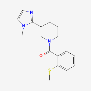 molecular formula C17H21N3OS B5562519 3-(1-甲基-1H-咪唑-2-基)-1-[2-(甲硫基)苯甲酰]哌啶 