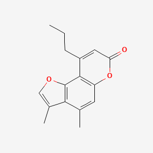 molecular formula C16H16O3 B5562530 3,4-二甲基-9-丙基-7H-呋喃并[2,3-f]色烯-7-酮 