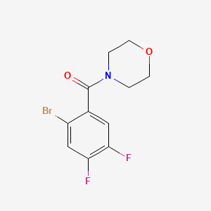 molecular formula C11H10BrF2NO2 B5562559 4-(2-溴-4,5-二氟苯甲酰基)吗啉 