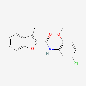 molecular formula C17H14ClNO3 B5562604 N-(5-氯-2-甲氧基苯基)-3-甲基-1-苯并呋喃-2-甲酰胺 