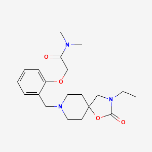 molecular formula C20H29N3O4 B5562614 2-{2-[(3-ethyl-2-oxo-1-oxa-3,8-diazaspiro[4.5]dec-8-yl)methyl]phenoxy}-N,N-dimethylacetamide 